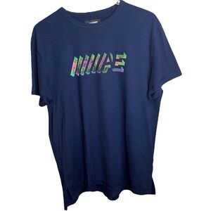 American Eagle Outfitters Blue Tee with Graphic Design